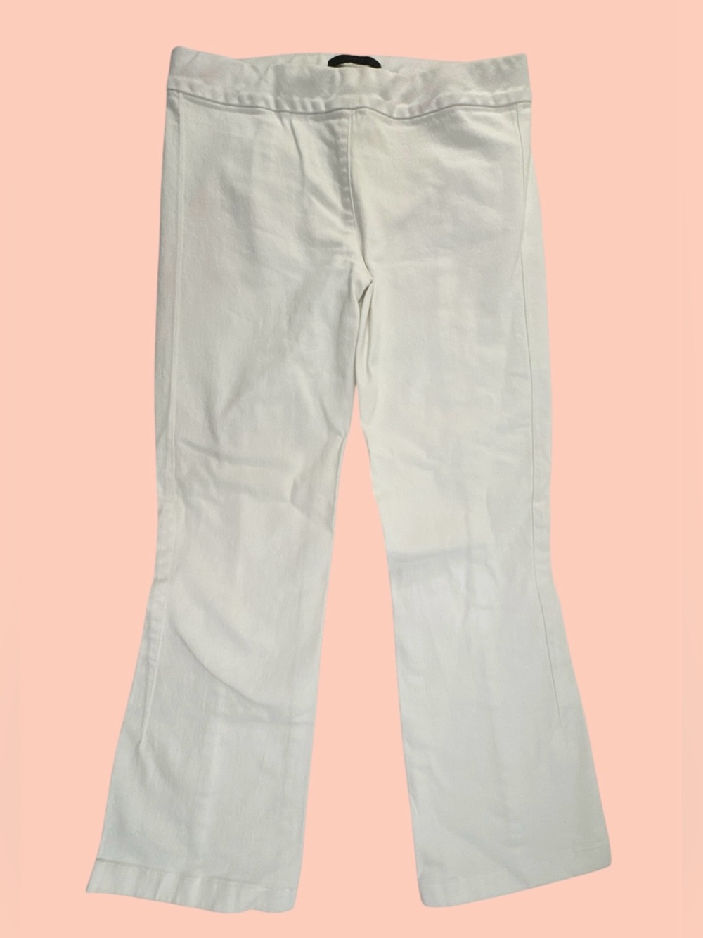 The Row White Denim Jeans leggings Wide Flare Pleat S CropUSA Luxury NYC *read*